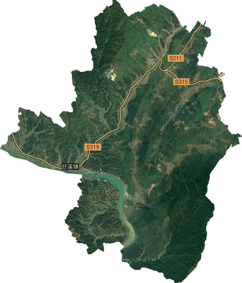 甘溪镇卫星图