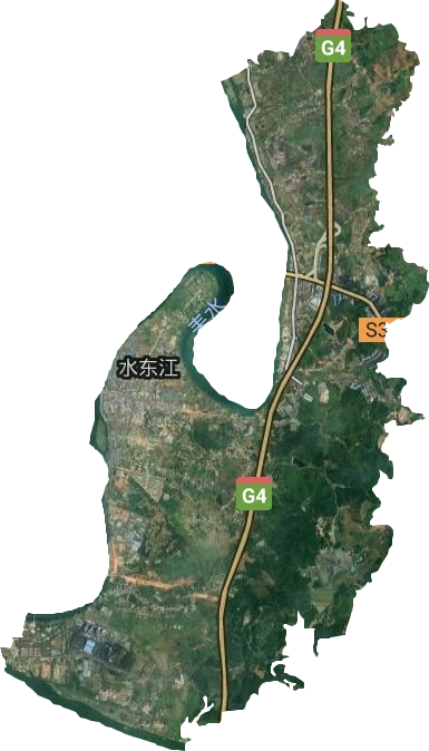 水东江街道卫星图