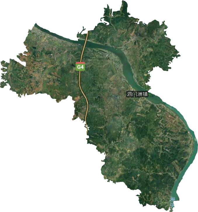 泗门洲镇卫星图