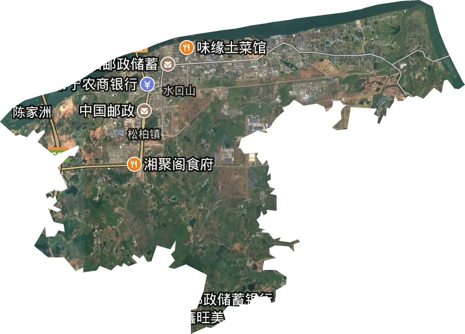 水口山街道卫星图