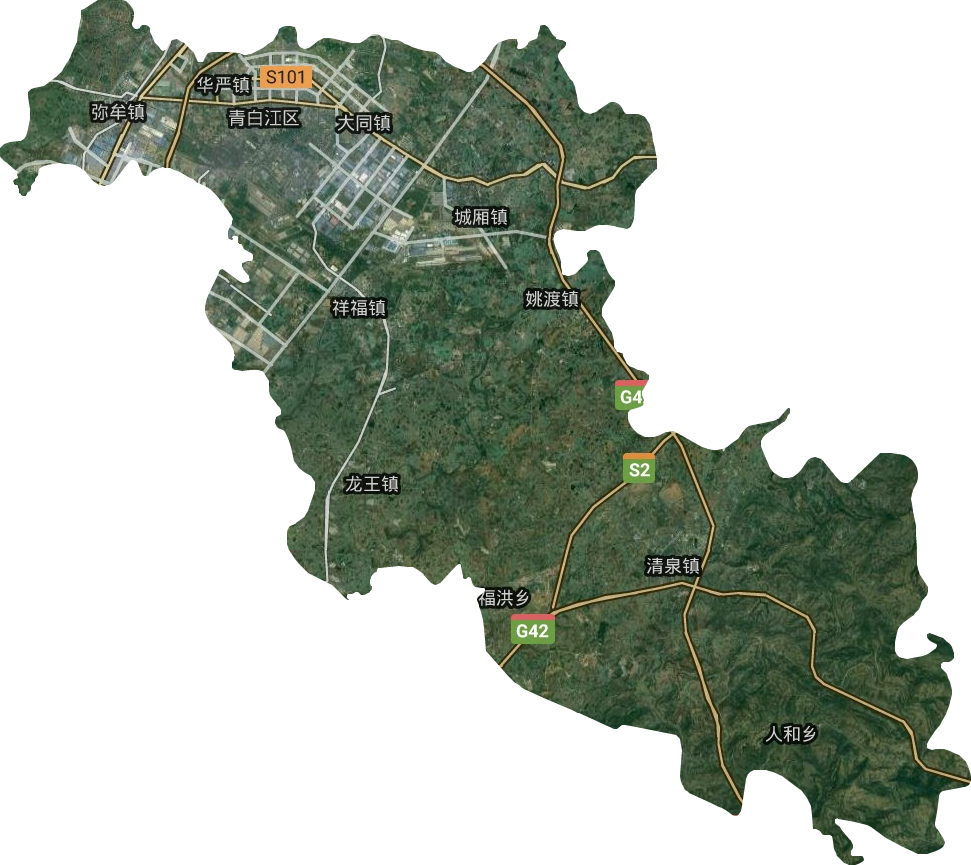青白江区卫星图