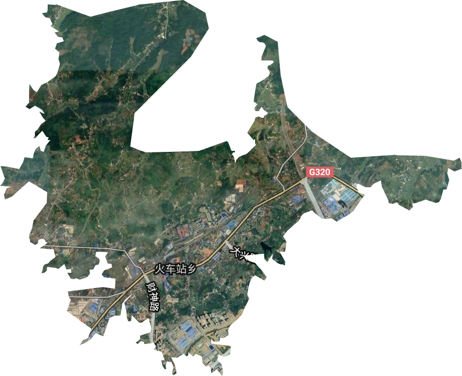 火车站乡卫星图