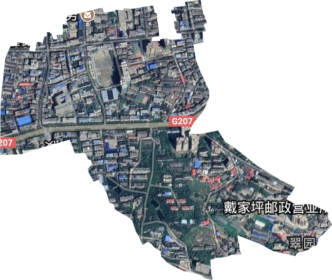 红旗路街道卫星图