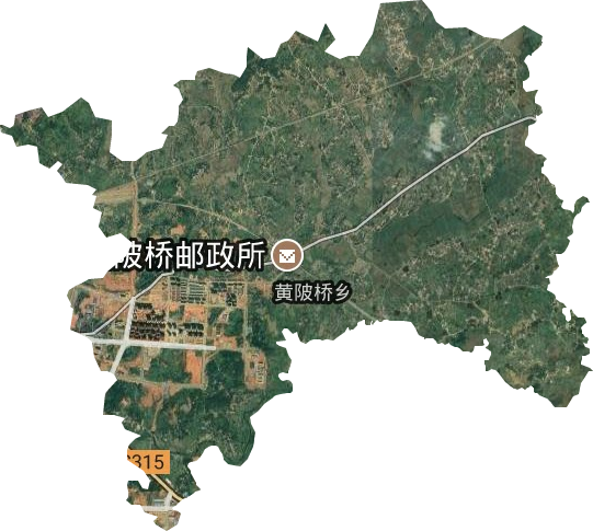 黄陂桥乡卫星图