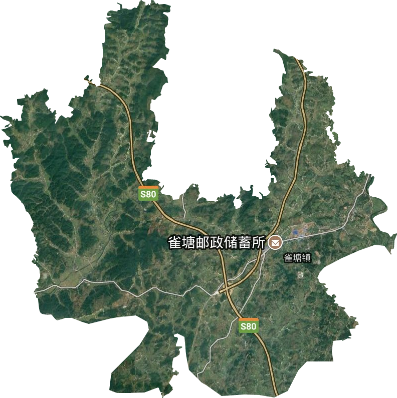 雀塘镇卫星图