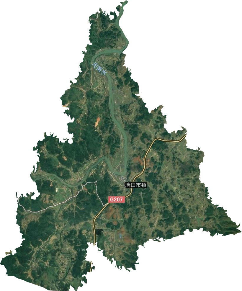 塘田市镇卫星图