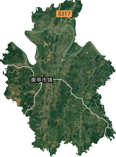 黄亭市镇卫星图