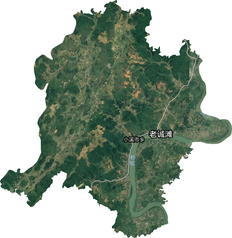 小溪市乡卫星图