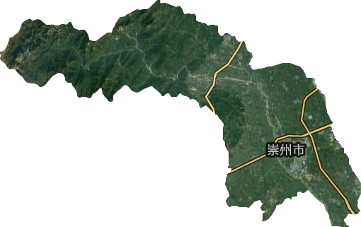 崇州市卫星图