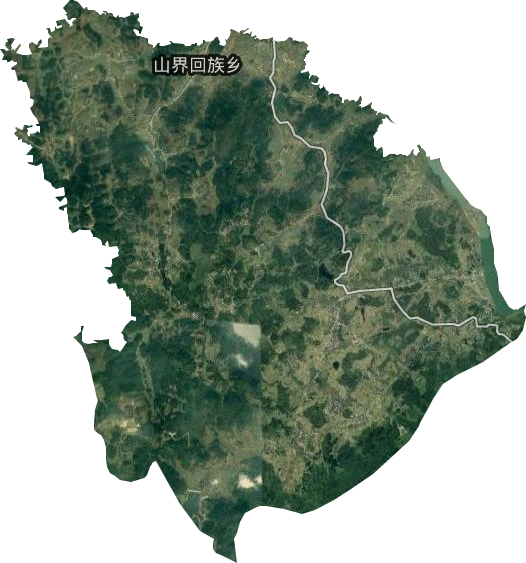 山界回族乡卫星图