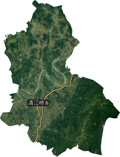 清江桥乡卫星图