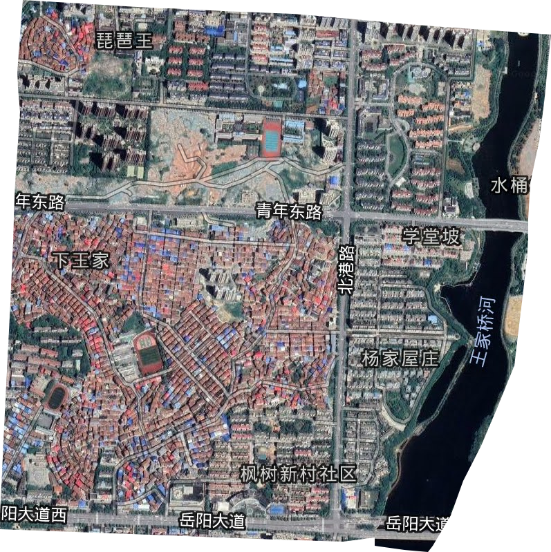 王家河街道卫星图