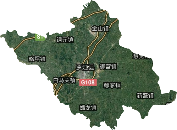 罗江区卫星图