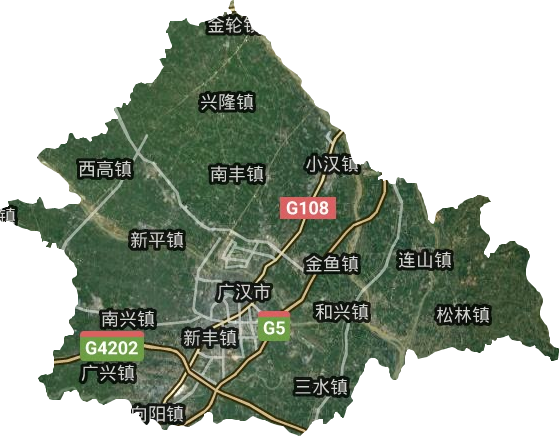 广汉市卫星图