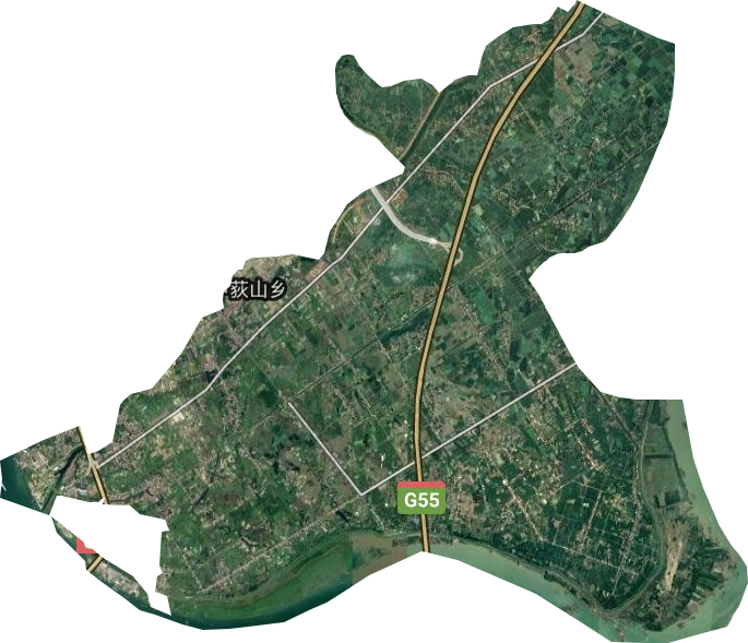 芦荻山乡卫星图