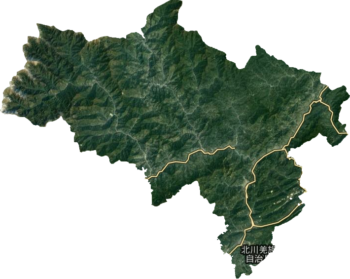 北川羌族自治县卫星图