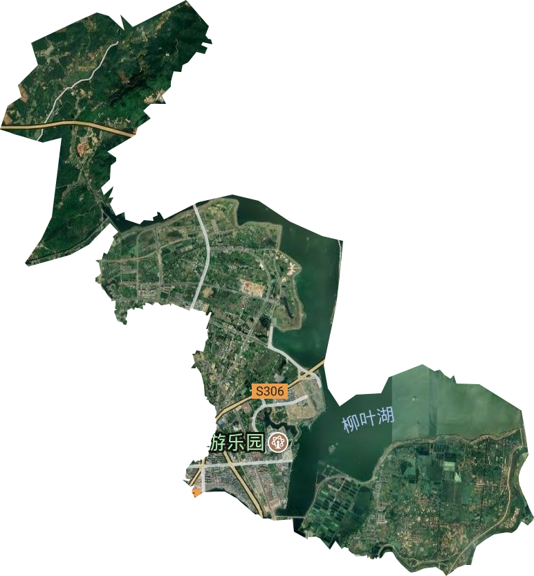 柳叶湖旅游渡假区卫星图