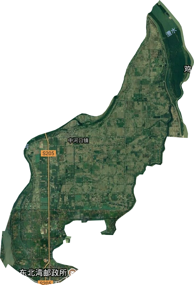中河口镇卫星图