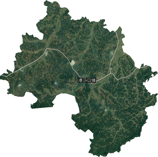 港二口镇卫星图