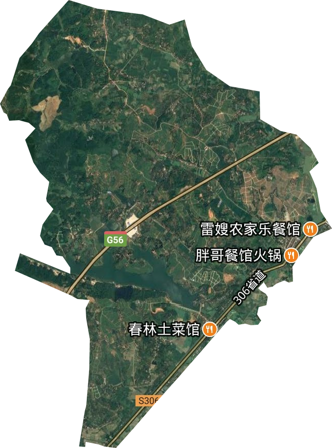 鼎城区园艺场卫星图