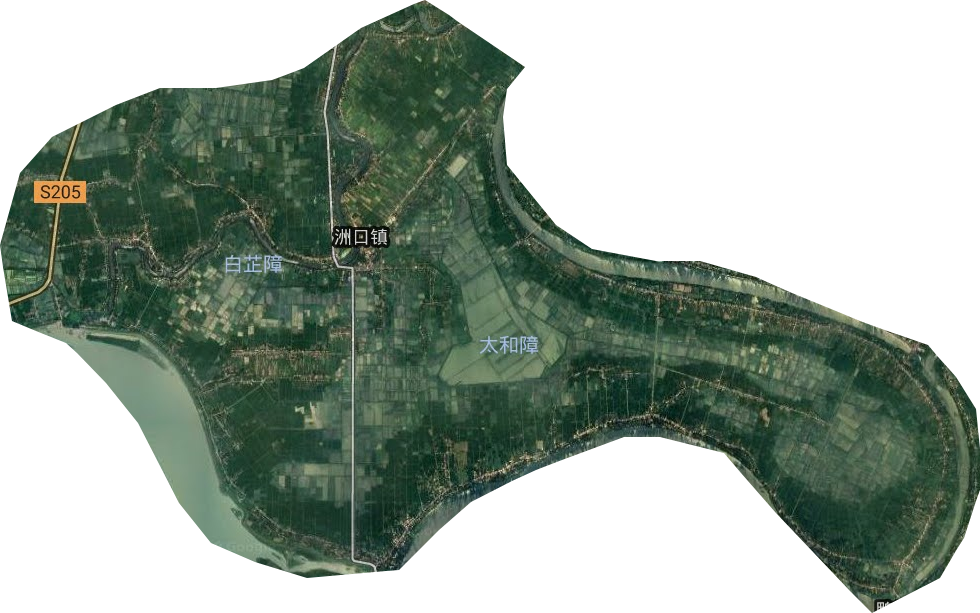 洲口镇卫星图