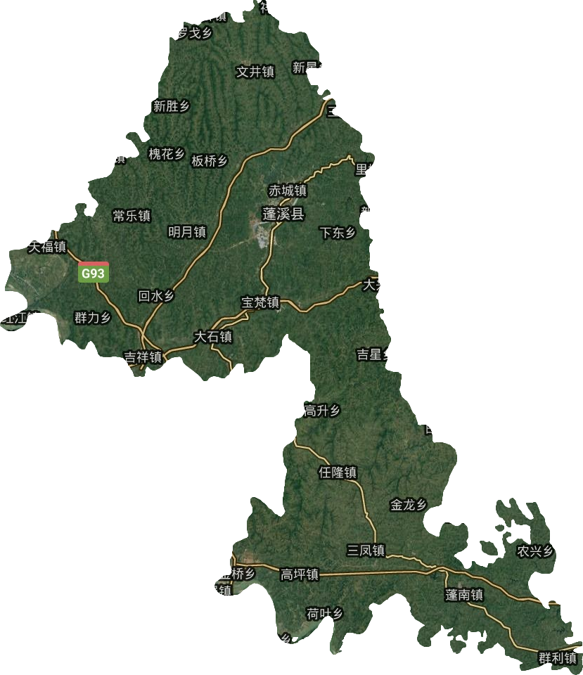蓬溪县卫星图