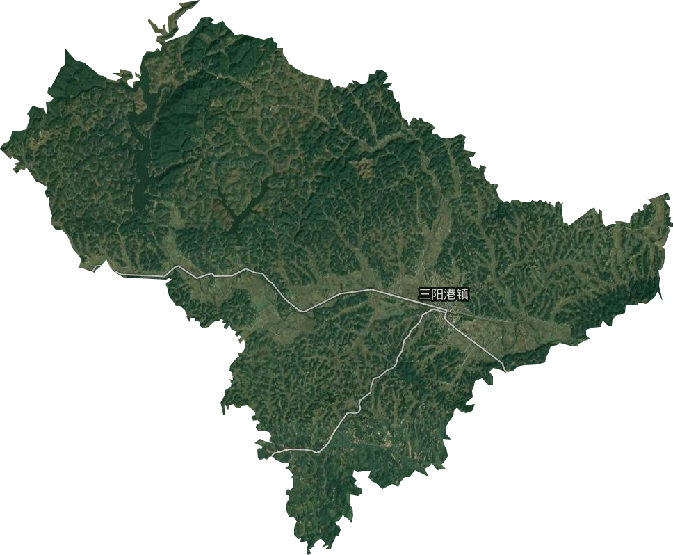三阳港镇卫星图