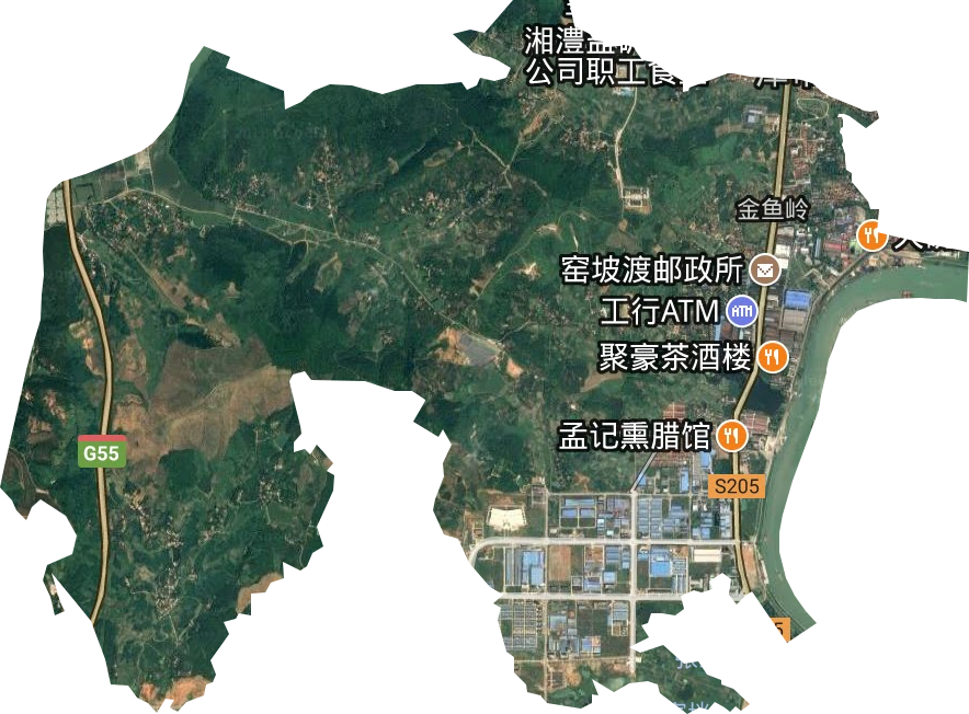 金鱼岭街道卫星图