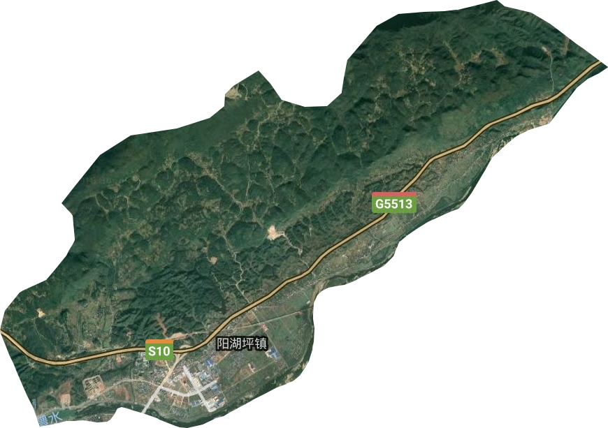 阳湖坪镇卫星图