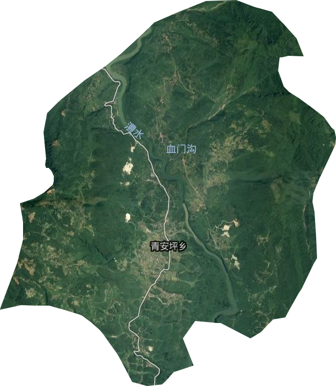 青安坪乡卫星图