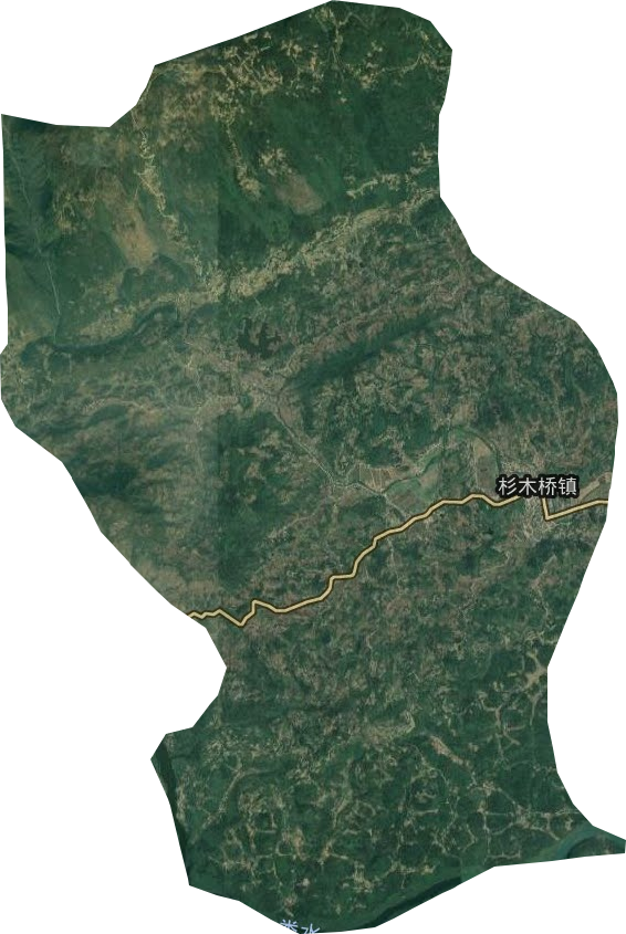 杉木桥镇卫星图