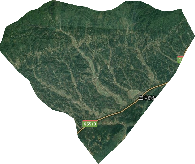 宜冲桥乡卫星图