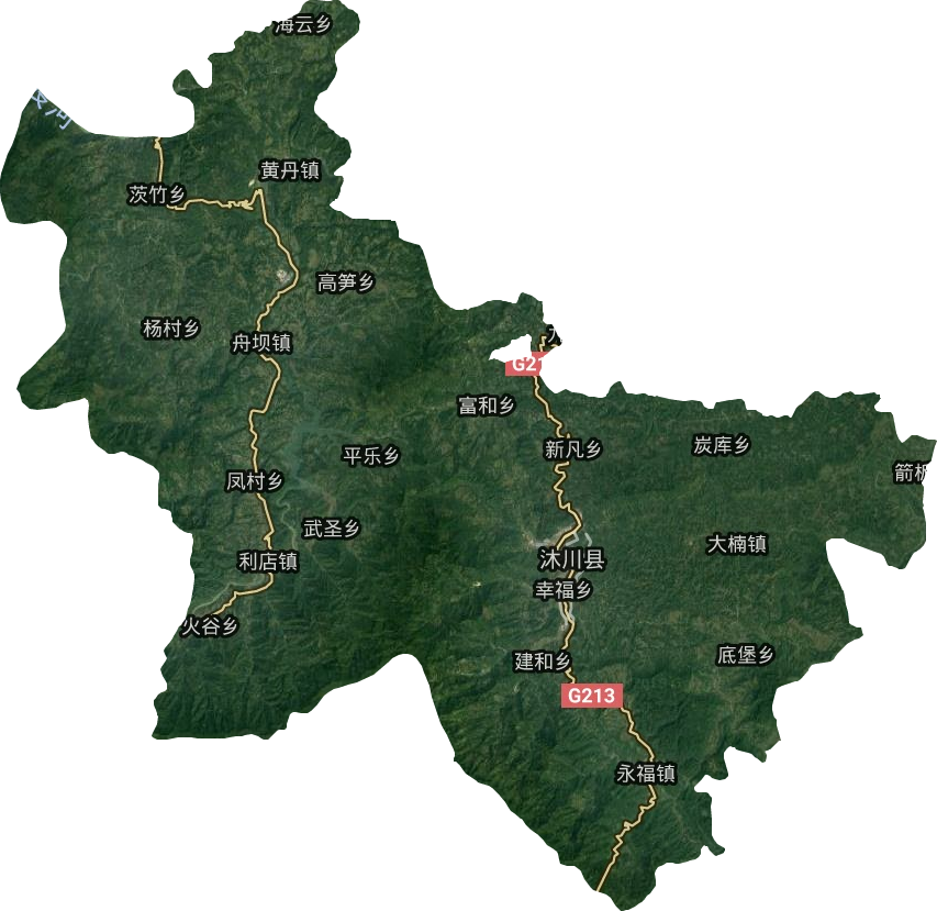沐川县卫星图
