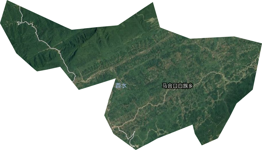 马合口白族乡卫星图