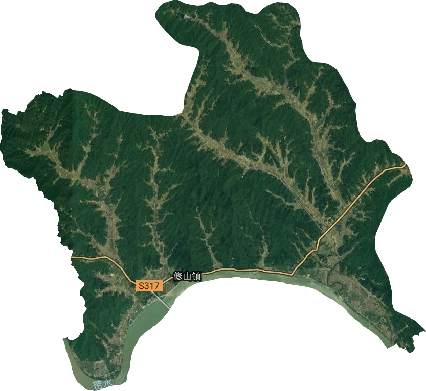 修山镇卫星图