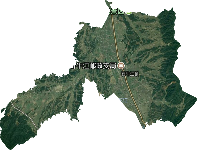 石牛江镇卫星图