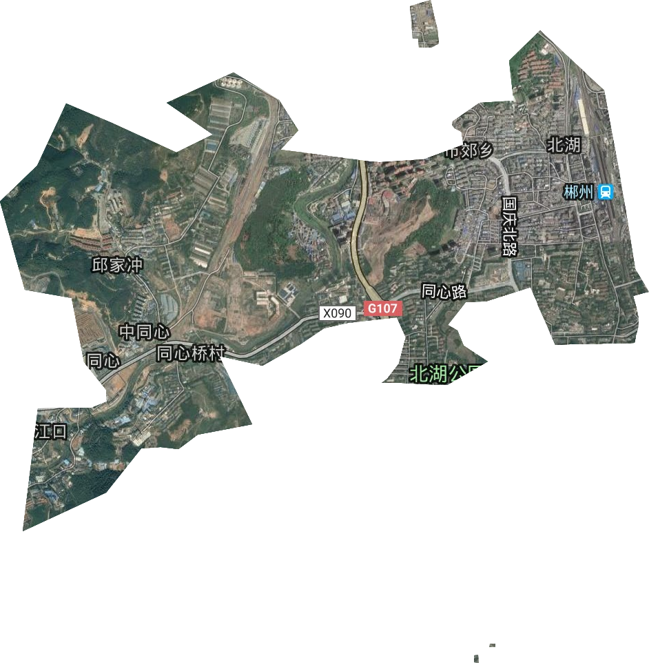 北湖街道卫星图