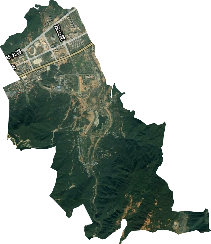 观山洞街道卫星图