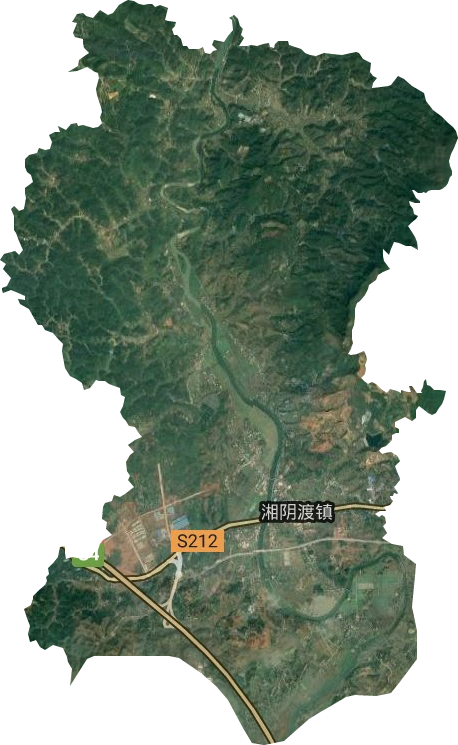 湘阴渡镇卫星图