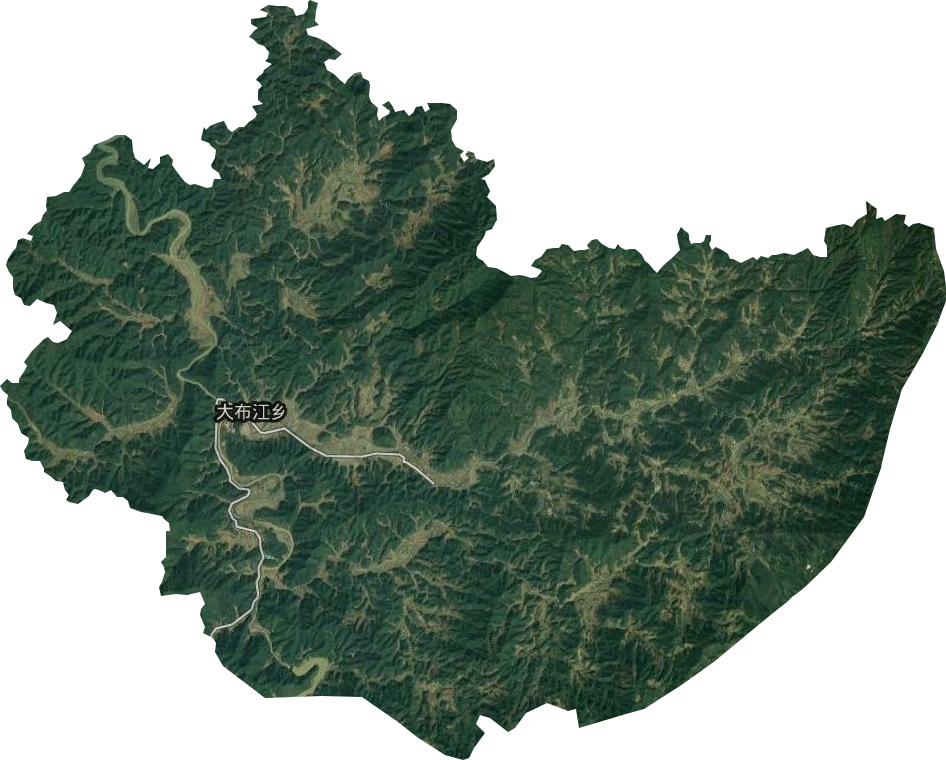 大布江乡卫星图
