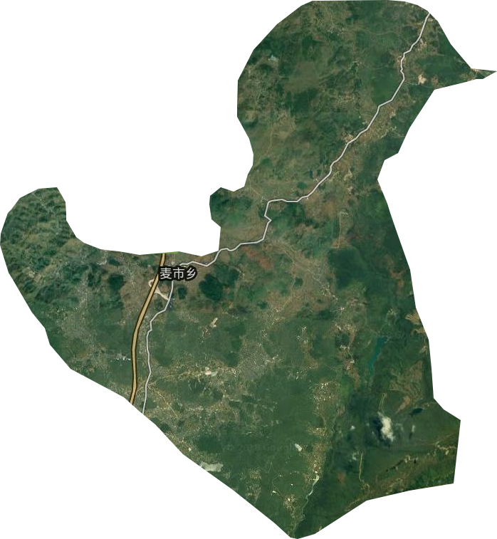 麦市镇卫星图