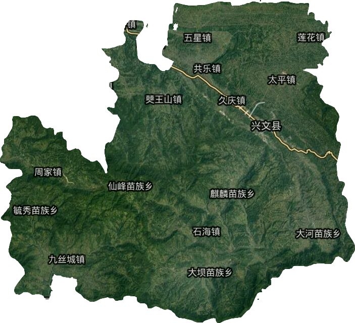 兴文县卫星图