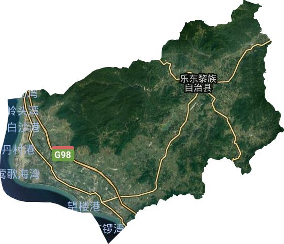 乐东黎族自治县卫星图