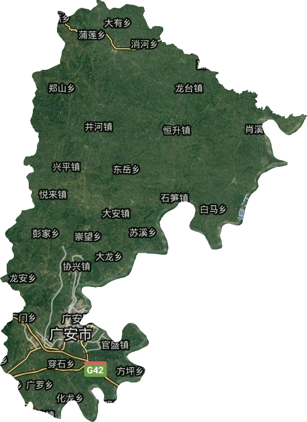 广安区卫星图