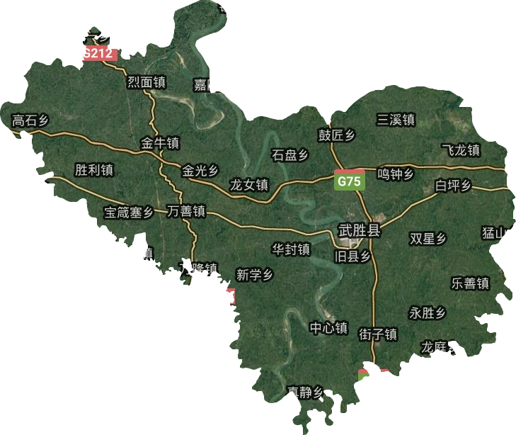 武胜县卫星图