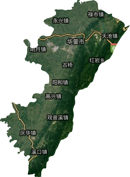 华蓥市卫星图