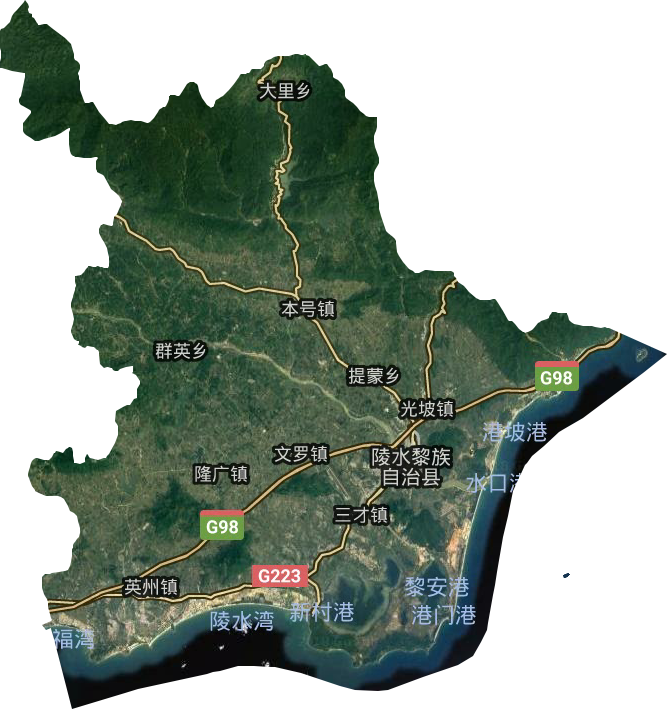 陵水黎族自治县卫星图