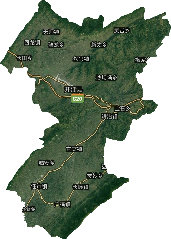 开江县卫星图