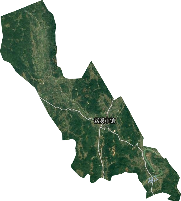 紫溪市镇卫星图