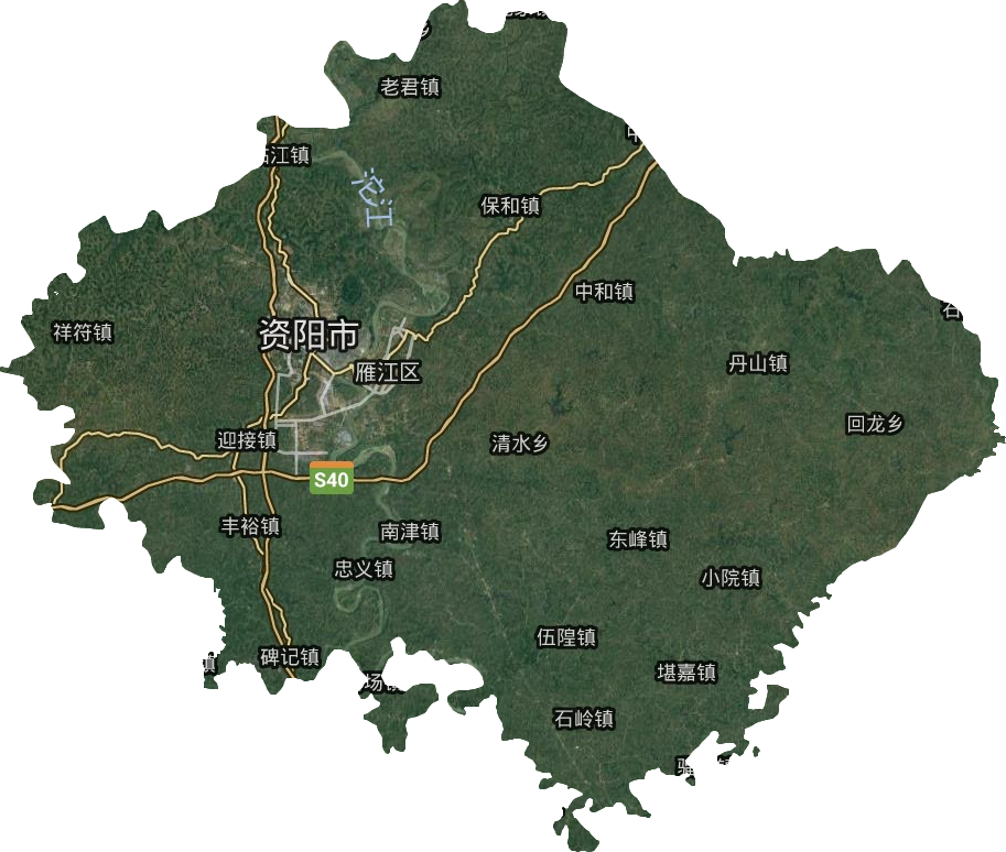 雁江区卫星图